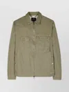Paul Smith Men's Front Zip Overshirt In Green
