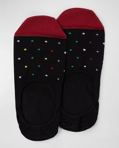 Paul Smith Men's Gianni Dot No-show Socks In Black
