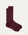 Paul Smith Men's Hank Whippet-print Crew Socks In 28