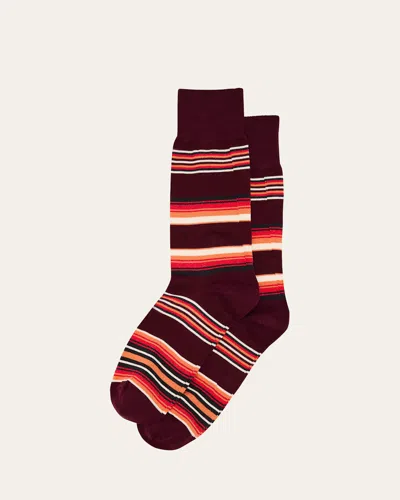 Paul Smith Men's Howard Stripe Crew Socks In Red