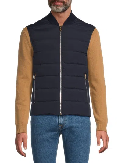 Paul Smith Men's Hybrid Down Vest In Blue