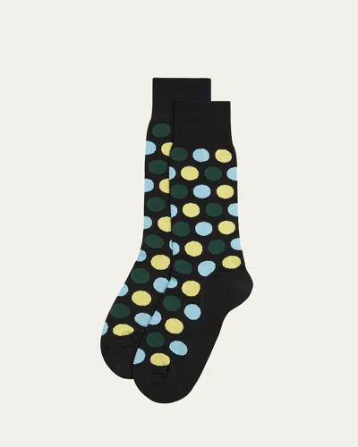 Paul Smith Ilario Polka Dot Socks In Black