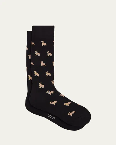 PAUL SMITH MEN'S IRWIN BULLDOG CREW SOCKS