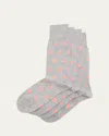 Paul Smith Men's Jarvis Polka Dot Crew Socks In Gray