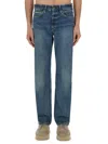 Paul Smith Denim Jeans With Belt Loops And Contrast Stitching In Blue