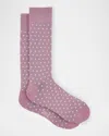 Paul Smith Men's Jeremy Polka Dot Crew Socks In Purple