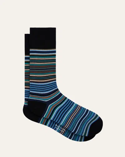 Paul Smith Men's Kahn Fashion Signature Stripe Crew Socks