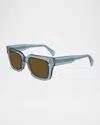 Paul Smith Men's Kenton Acetate Rectangle Sunglasses In Azure