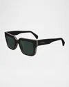 Paul Smith Men's Kenton Acetate Rectangle Sunglasses In Black Multistripes