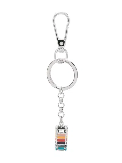 Paul Smith Car Charm Keyring In Silver