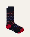 Paul Smith Navy Blue Polka Cotton-blend Socks