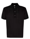 Paul Smith Knitted Cotton Polo Shirt In Black