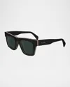 Paul Smith Men's Kramer Acetate Square Sunglasses In Black Multistripes