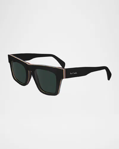PAUL SMITH MEN'S KRAMER ACETATE SQUARE SUNGLASSES