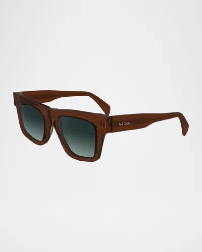 PAUL SMITH MEN'S KRAMER ACETATE SQUARE SUNGLASSES