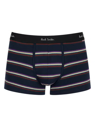 Paul Smith Men's Kyle Striped Stretch-cotton Boxer Brief In Blue