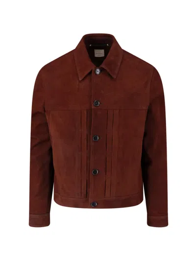 PAUL SMITH PAUL SMITH MEN'S LAMB SUEDE LEATHER JACKET