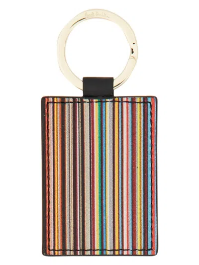 PAUL SMITH MEN'S LEATHER KEYCHAIN | SIZE UNI | M1A COLOR 4780 COLOR BMULTI