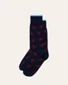PAUL SMITH MEN'S LOBSTER-PRINT CREW SOCKS