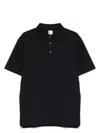 Paul Smith Buttoned Polo Shirt With Collar And Short Sleeves In Blue