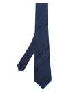 Paul Smith Blue Muted 'signature Stripe' Silk Tie In Multicolour