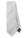 Paul Smith Men's Men Tie 8cm Tonal Stripes In Grey