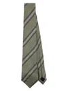 Paul Smith Men Tie Block Stripe Accessories In Green