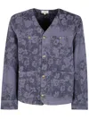 Paul Smith Men's Collarless Chore Jacket In Gray
