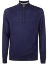 Paul Smith Half-zip Fastening Sweater In Blue
