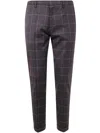 Paul Smith Checked-pattern Tailored Trousers In Gray
