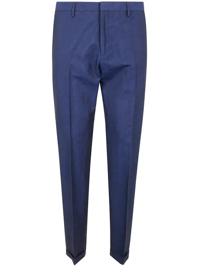 Paul Smith Mens Trousers Belt Loops Side Pockets In Blue