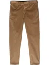 Paul Smith Mid-rise Tapered Trousers In Brown
