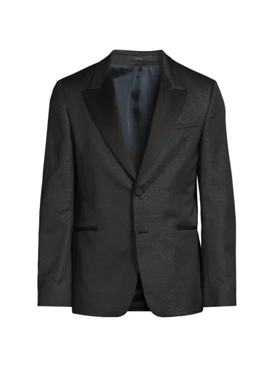 Paul Smith Men's Metallic Woven Dinner Jacket In Black