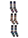 Paul Smith Men's Mix Stripe 3pack Socks | Size Uni | M1asock In Multicolour