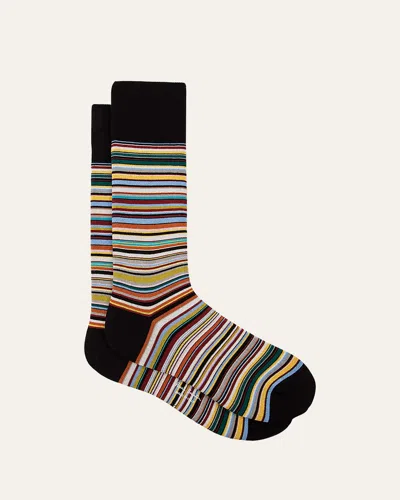 PAUL SMITH MEN'S MULTI-STRIPE SOCKS