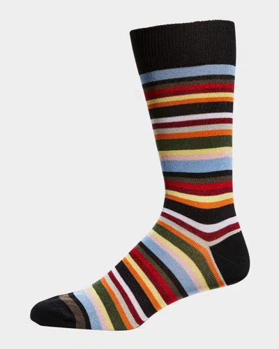 PAUL SMITH MEN'S MULTI-STRIPE SOCKS