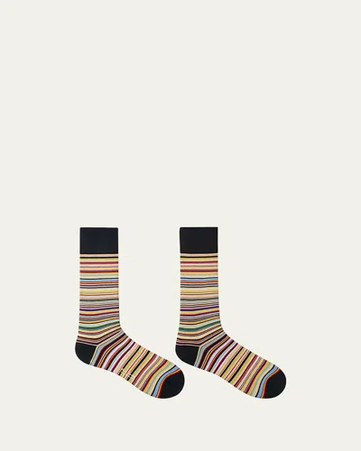 PAUL SMITH MEN'S MULTI-STRIPE SOCKS