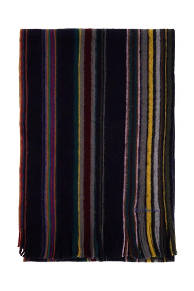 Paul Smith Men's Multicolo Striped Wool Scarf