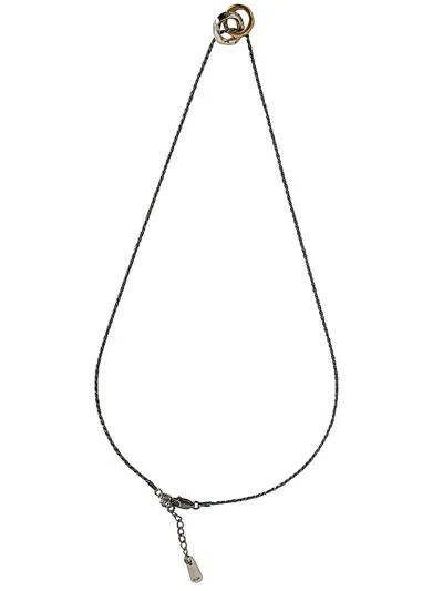 Paul Smith Men Necklace Double Ring Accessories In Grey