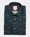 PAUL SMITH MEN'S ORGANIC COTTON FLORAL DRESS SHIRT