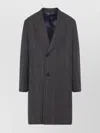 Paul Smith Men's Overcoat With Notch Lapel And Back Belt Detail In Gray
