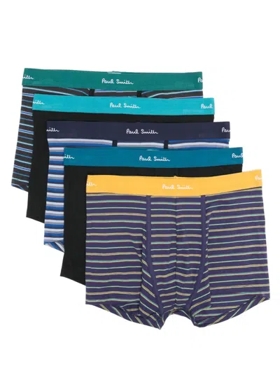 Paul Smith Men Pack Of Five Boxer Shorts In Multicolour