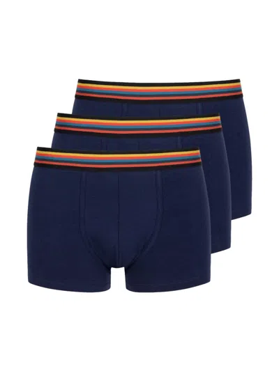 Paul Smith Men Pack With Three Boxer Shorts In Blue