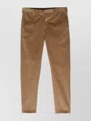 Paul Smith Mid-rise Tapered Trousers In Brown
