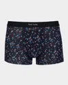 Paul Smith Men's Paulines Mini Fish-print Boxer Briefs In Blue