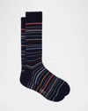 Paul Smith Navy 'pencil Stripe' Socks Blue In Blues