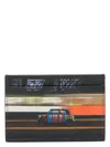 Paul Smith Printed Leather Card Case In Black