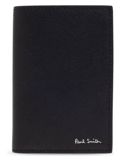 PAUL SMITH MEN'S PRINTED LEATHER WALLET