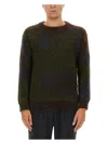 Paul Smith Green Photogram Leaves Mohair-blend Sweater In Multicolour