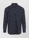 Paul Smith Men's Regular Fit Shirt With All-over Print In Blue